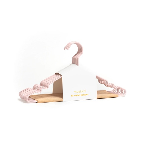 Mustard Made Blush Pink Adult Hangers Set Of 10 - Picture 1 of 3